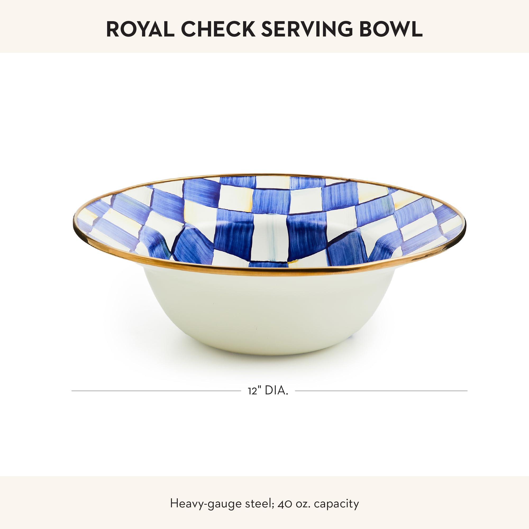 Amazon.com | MACKENZIE-CHILDS Enamel Serving Bowl, Enamel